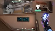 KAY/O's ZERO/point lineup for Icebox's A Site. (Screengrab from Eyedrin/YouTube) KAY/O's FRAG/ment lineup for Icebox's A Site. (Screengrab from u/MrRed69/Reddit)